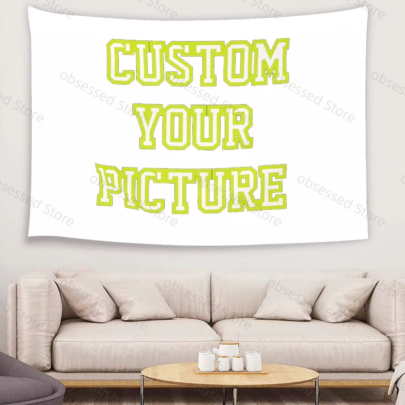 Home Textiles & Furnishings - 写真をカスタマイズしたタペストリー印刷、部屋の壁掛け装飾、タペストリーのカスタマイズ、ホームテキスタイル製品