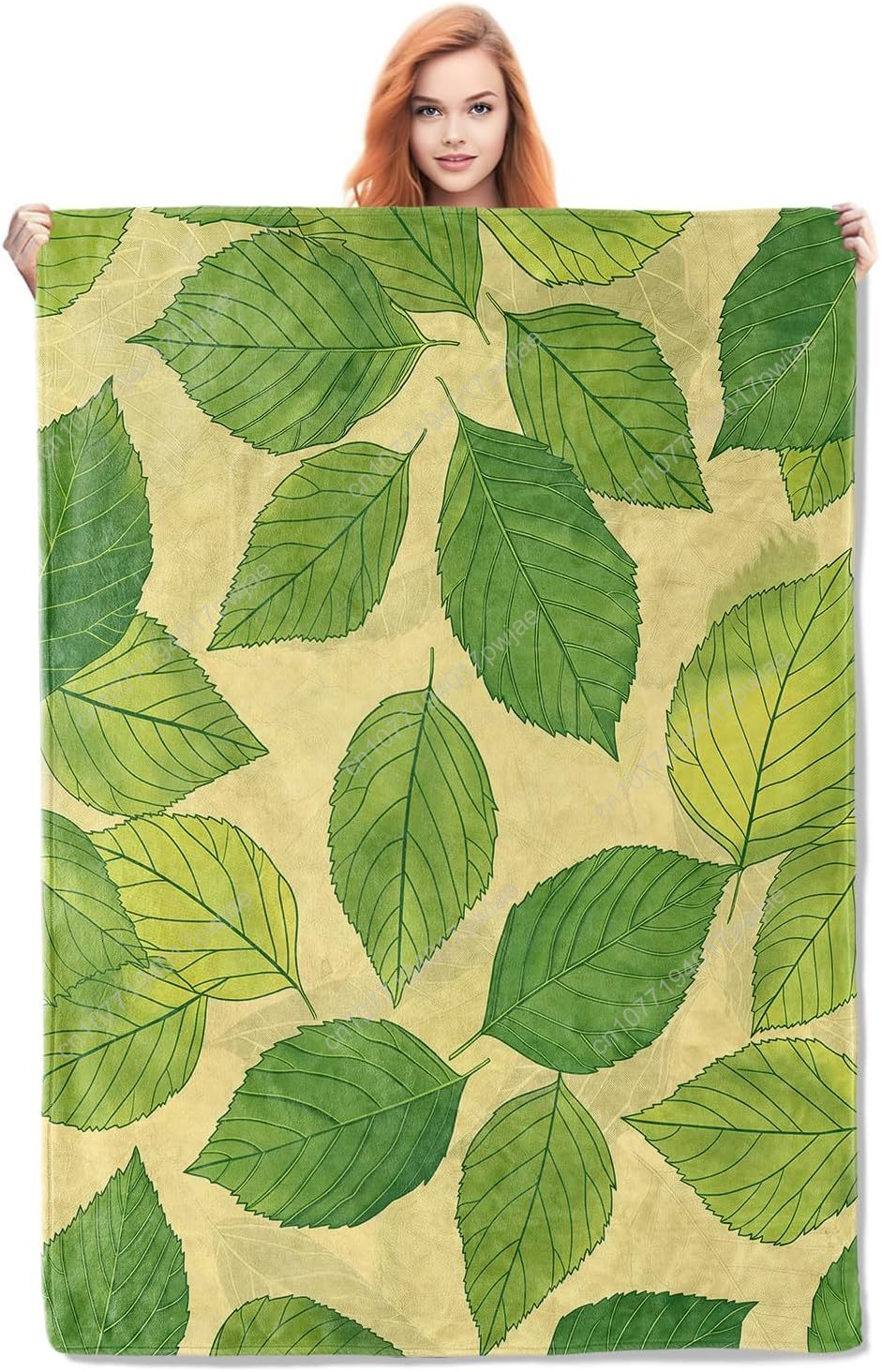 Home Textiles Towel - ヴィンテージムースブランケット 大人子供向けギフト ソフトで暖かい軽量で心地よいフランネルアニマル柄 素朴な松林柄スローブランケット ベッド用