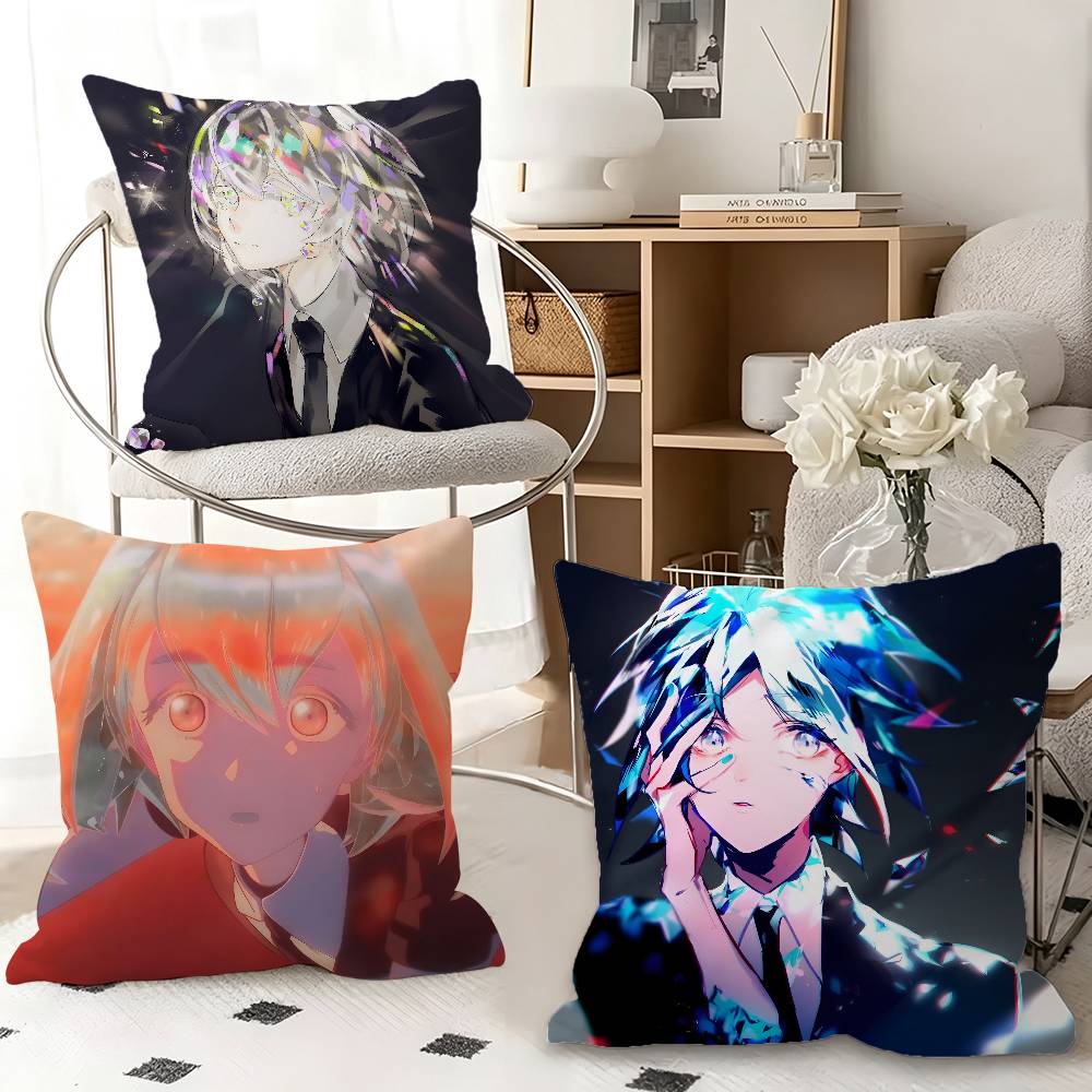 Home Landing Textiles - 1pc アニメ「宝石の国」枕カバーファッション正方形枕カバー寝室ソファルームイン装飾レジャー