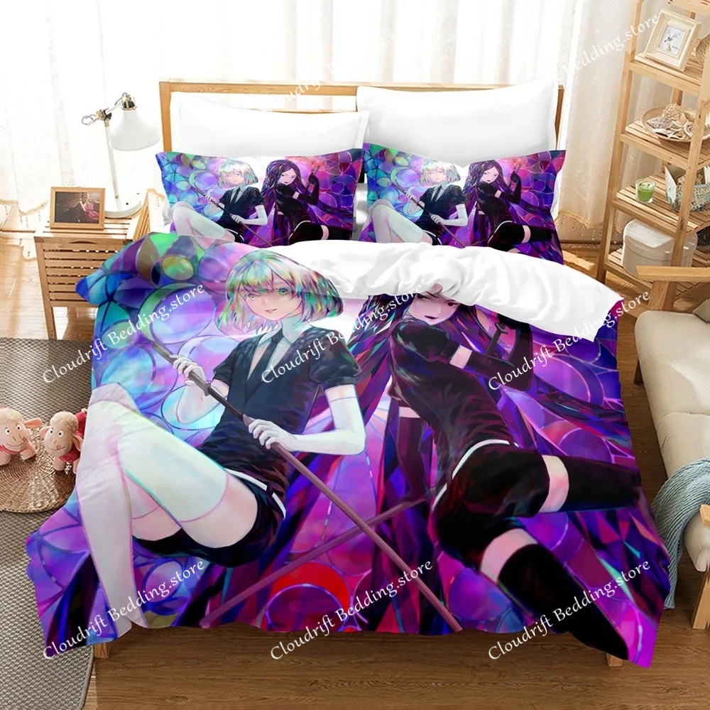 Home Landing Textiles - 3Dプリントアニメ「宝石の国」寝具セット 男の子 女の子 ツイン/クイーンサイズ 掛け布団カバー 枕カバー
