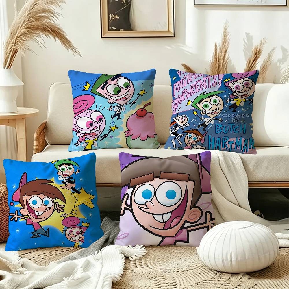 Home Textiles Fair - F-Fairly O-Oddparents 枕カバー 漫画 ソファ装飾 ホーム