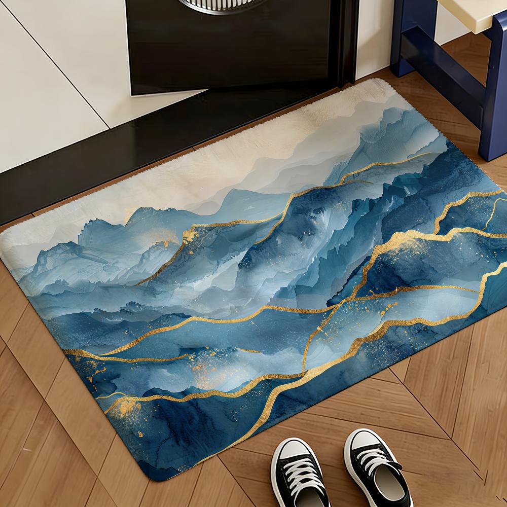マウンテンランドフロアマットソフトフランネルラグ滑り止め吸収 - Home Landing Textiles のレビューと価格