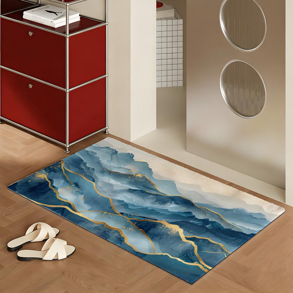 マウンテンランドフロアマットソフトフランネルラグ滑り止め吸収 - Home Landing Textiles のレビューと価格