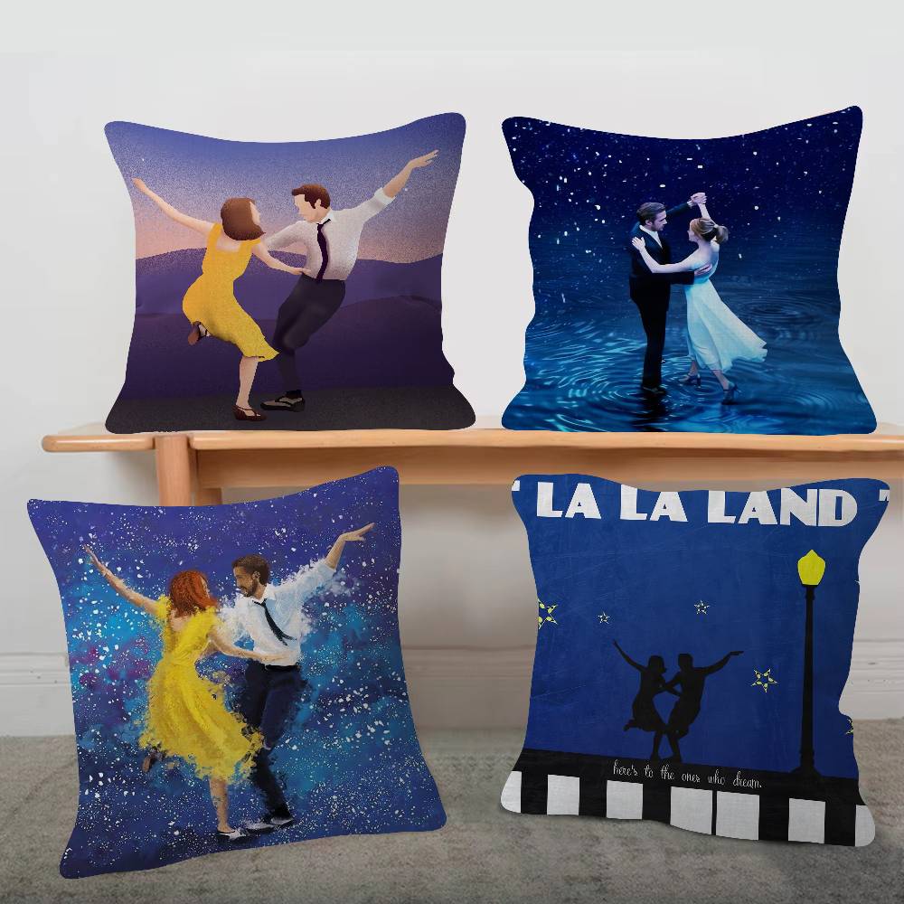 映画ラ・ラ・ランド漫画シリーズ正方形枕カバーソフトウエストソ - Home Landing Textiles のレビューと価格