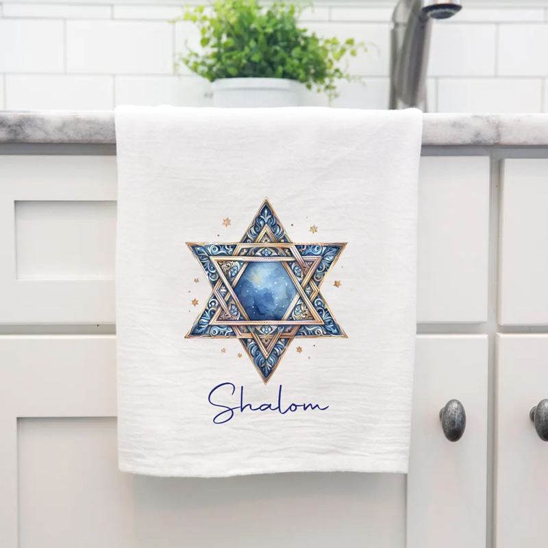 ハヌカ キッチンタオル：ダビデの星 シャローム ホームデコレ - Home Textiles Towel のレビューと価格
