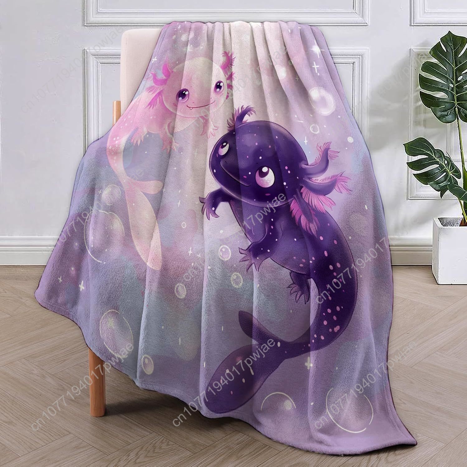 アホロートルブランケットかわいいアホロートルフランネルスロー - Home Textiles & Furnishings のレビューと価格