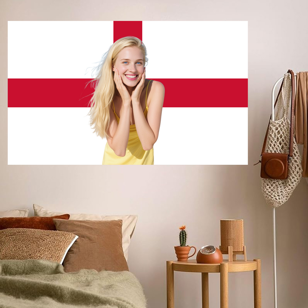 1pc 2D FLAT パーソナライズ イングランド タペス - Home Textiles & Furnishings のレビューと価格