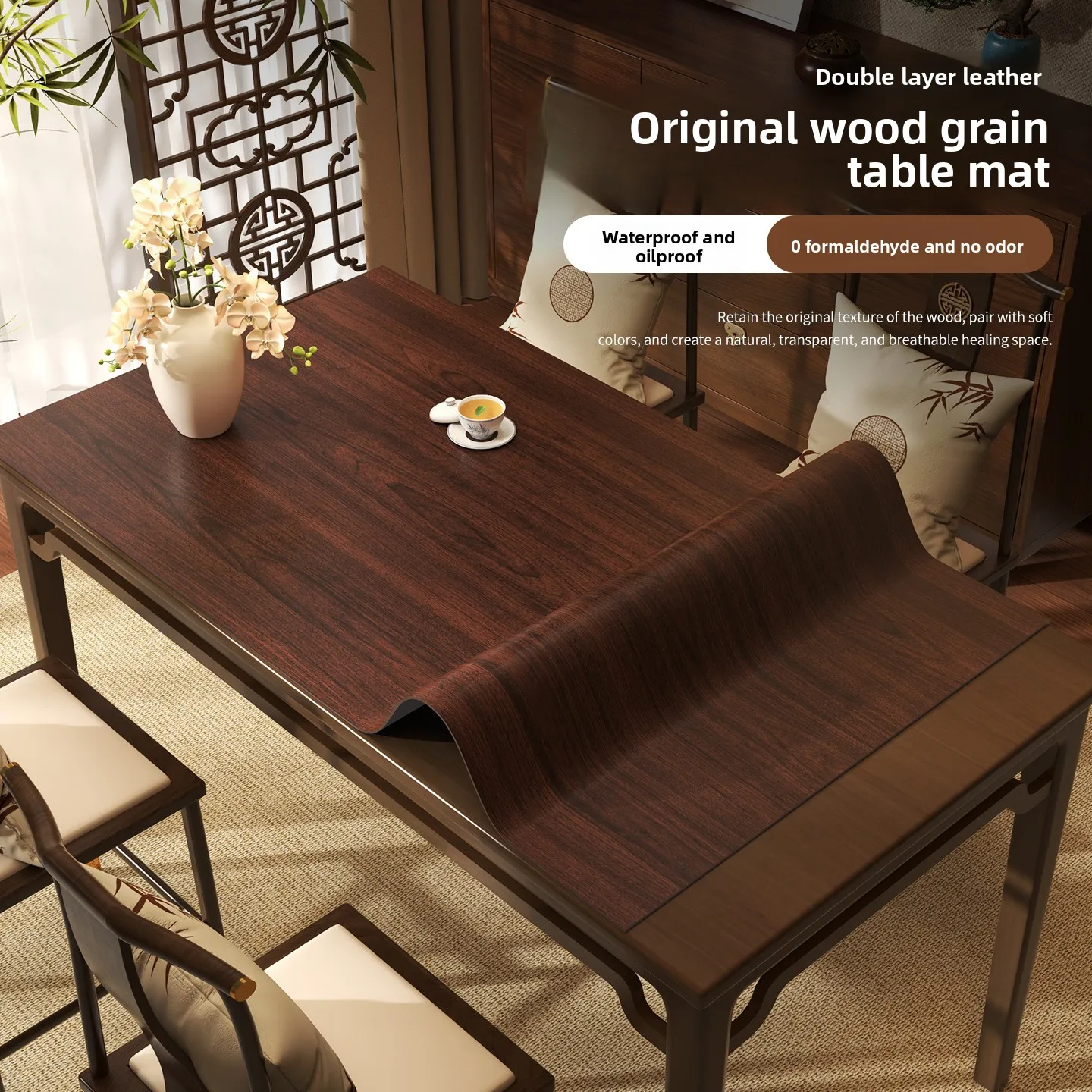 新しい侘び寂び風PUレザーテーブルクロス 防水防油テーブルカ - Home Textiles Today News のレビューと価格