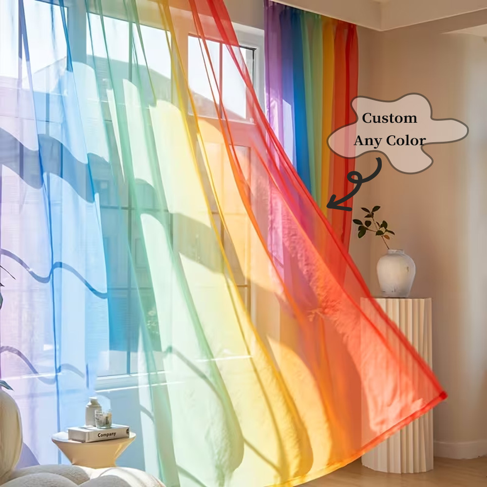 カスタム2Dフラット2枚組シアーカーテン、お好みのデザイン/ - Home Textiles & Furnishings のレビューと価格