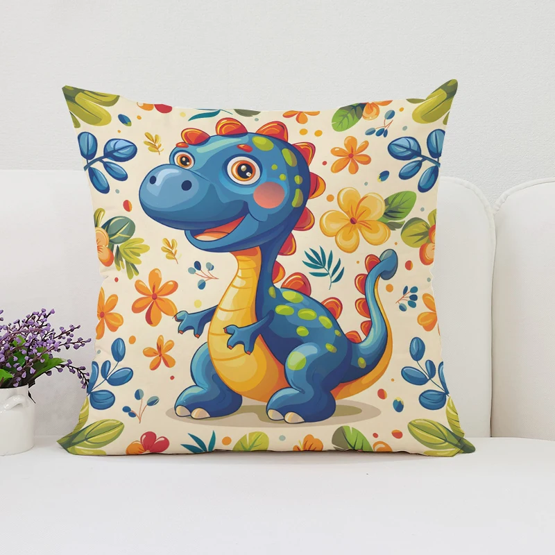 恐竜ランド クッションカバー ショートプラッシュプリント リ - Home Landing Textiles のレビューと価格