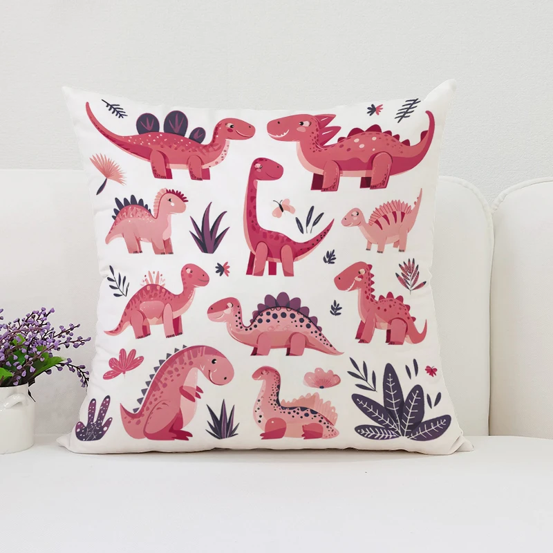 恐竜ランド クッションカバー ショートプラッシュプリント リ - Home Landing Textiles のレビューと価格