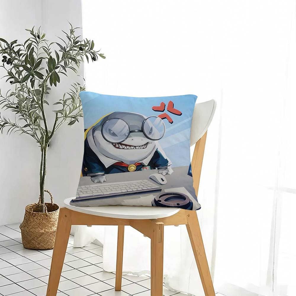 かわいいジェフ・ザ・ランド S-シャーク スクエア両面プリン - Home Landing Textiles のレビューと価格