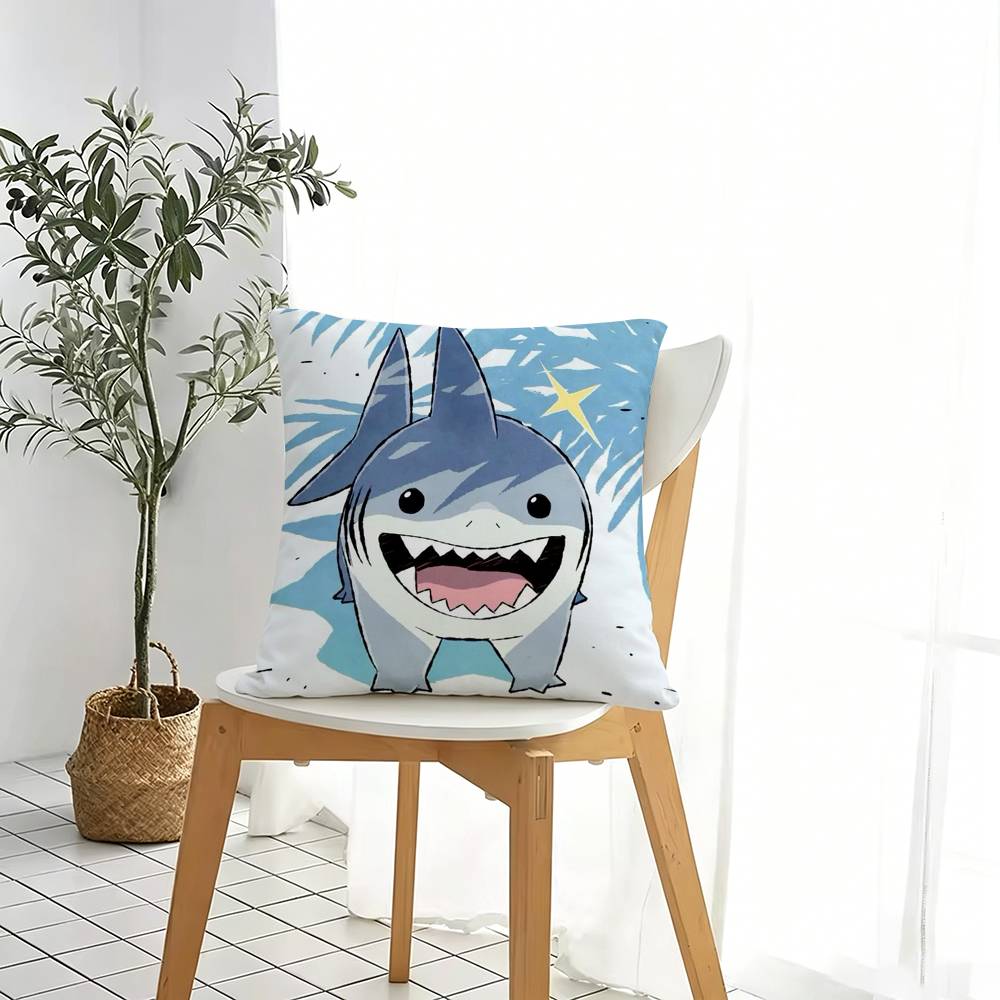 かわいいジェフ・ザ・ランド S-シャーク スクエア両面プリン - Home Landing Textiles のレビューと価格