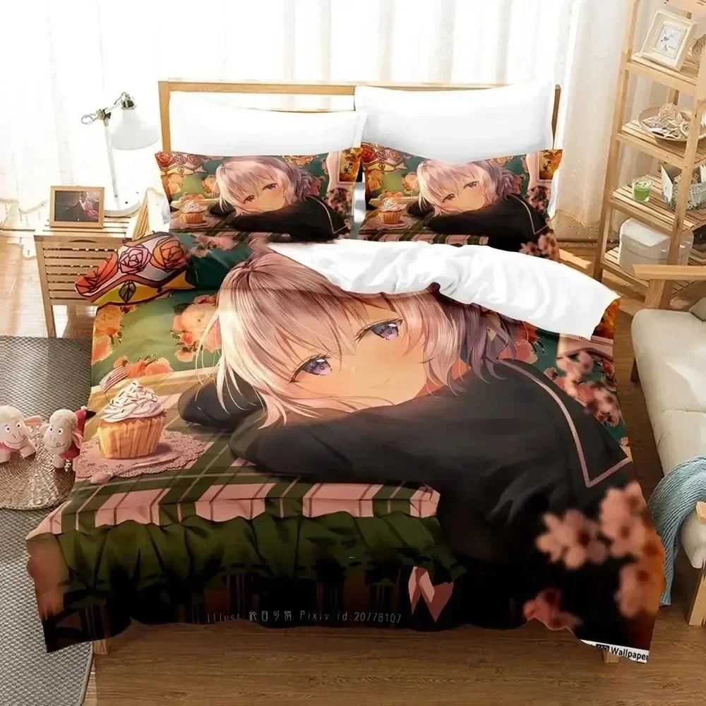 アニメゾンビランドサガ寝具セット 3D プリント寝室に適した - Home Landing Textiles のレビューと価格
