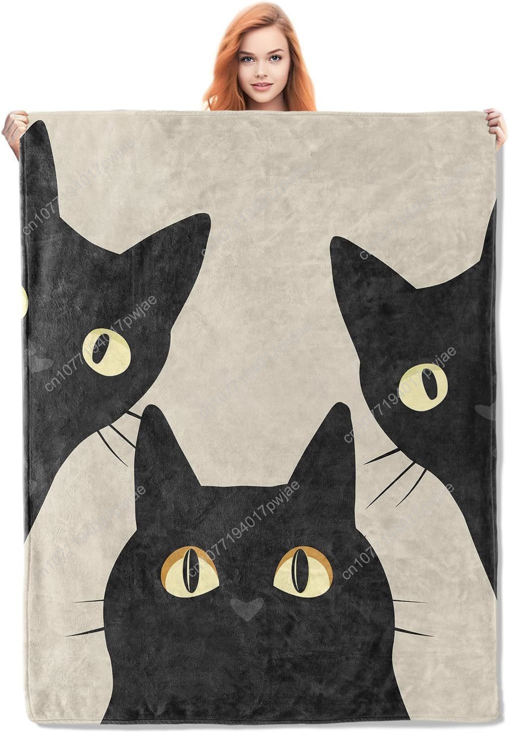 面白い猫柄ブランケット 女性・女の子向け ソフトで暖かい 軽 - Home Textiles & Furnishings のレビューと価格