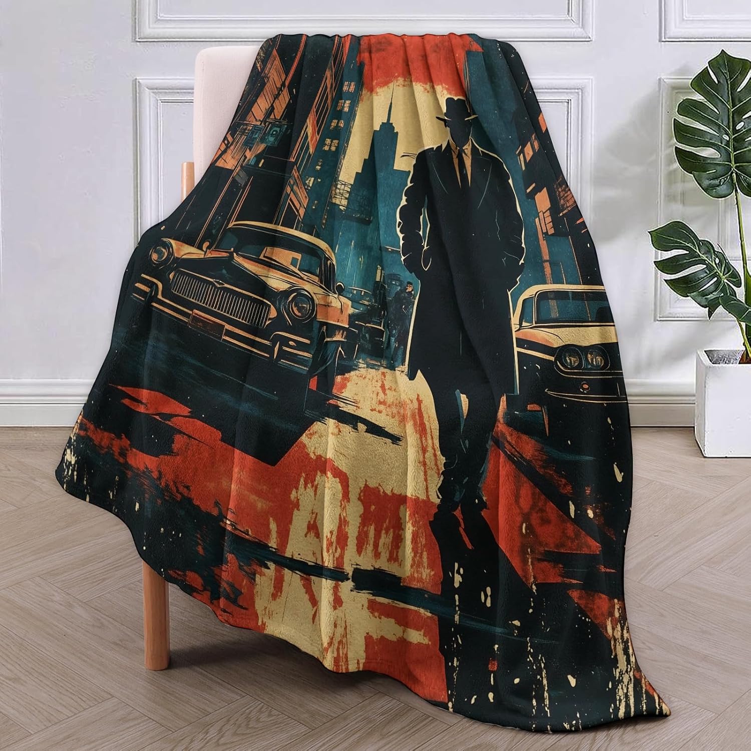 ノワール探偵ブランケット 女性へのギフト 犯罪フランネルブラ - Home Textiles & Furnishings のレビューと価格
