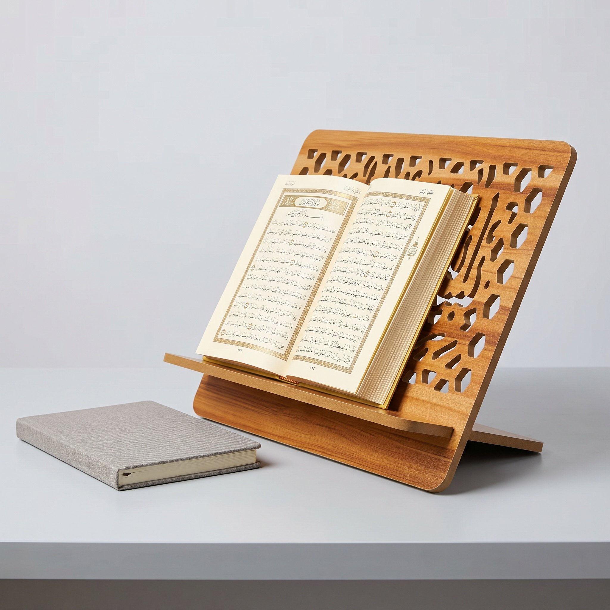 木製彫刻宗教書籍ホルダースタンド 聖書・コーラン用 安定性の - Home Quran のレビューと価格