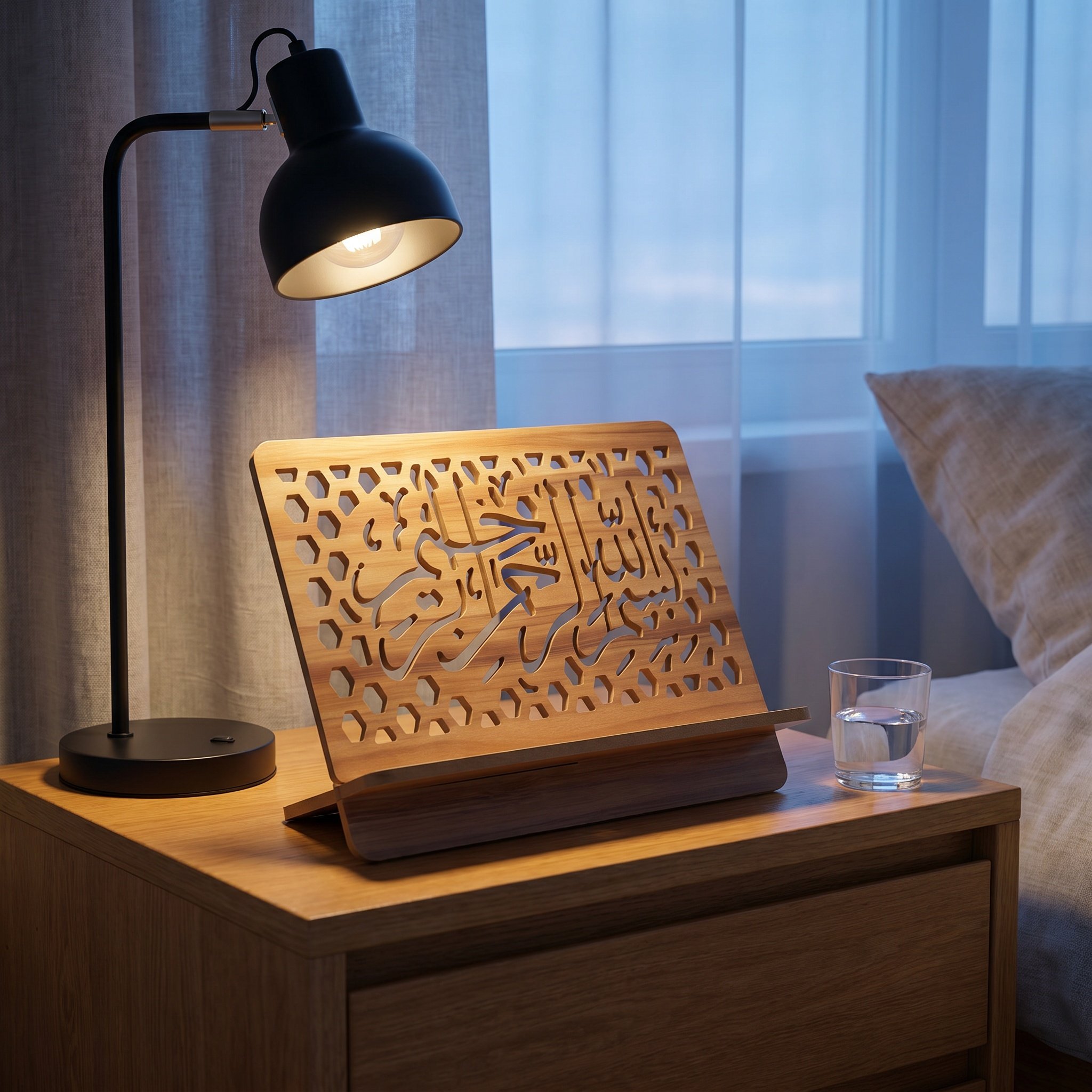 木製彫刻宗教書籍ホルダースタンド 聖書・コーラン用 安定性の - Home Quran のレビューと価格